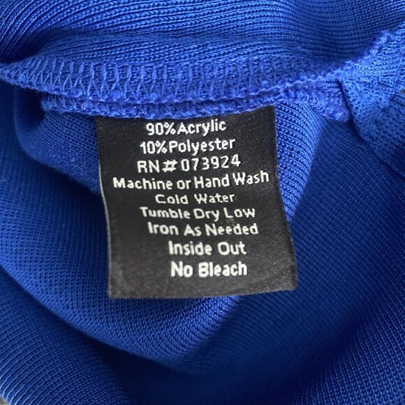 Misook Tank Top Shell Blouse Shirt Sleeveless Scoop Neck Royal Blue Knit… - Picture 5 of 5